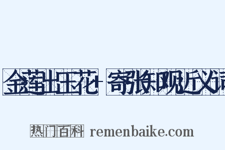 金莲出玉花+寄张知观近义词是什么意思的图片